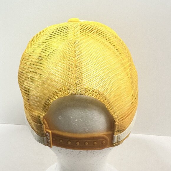 Preowned Roxy California Snapback Trucker Hat  Yellow Surf Beach Theme - Picture 3 of 7